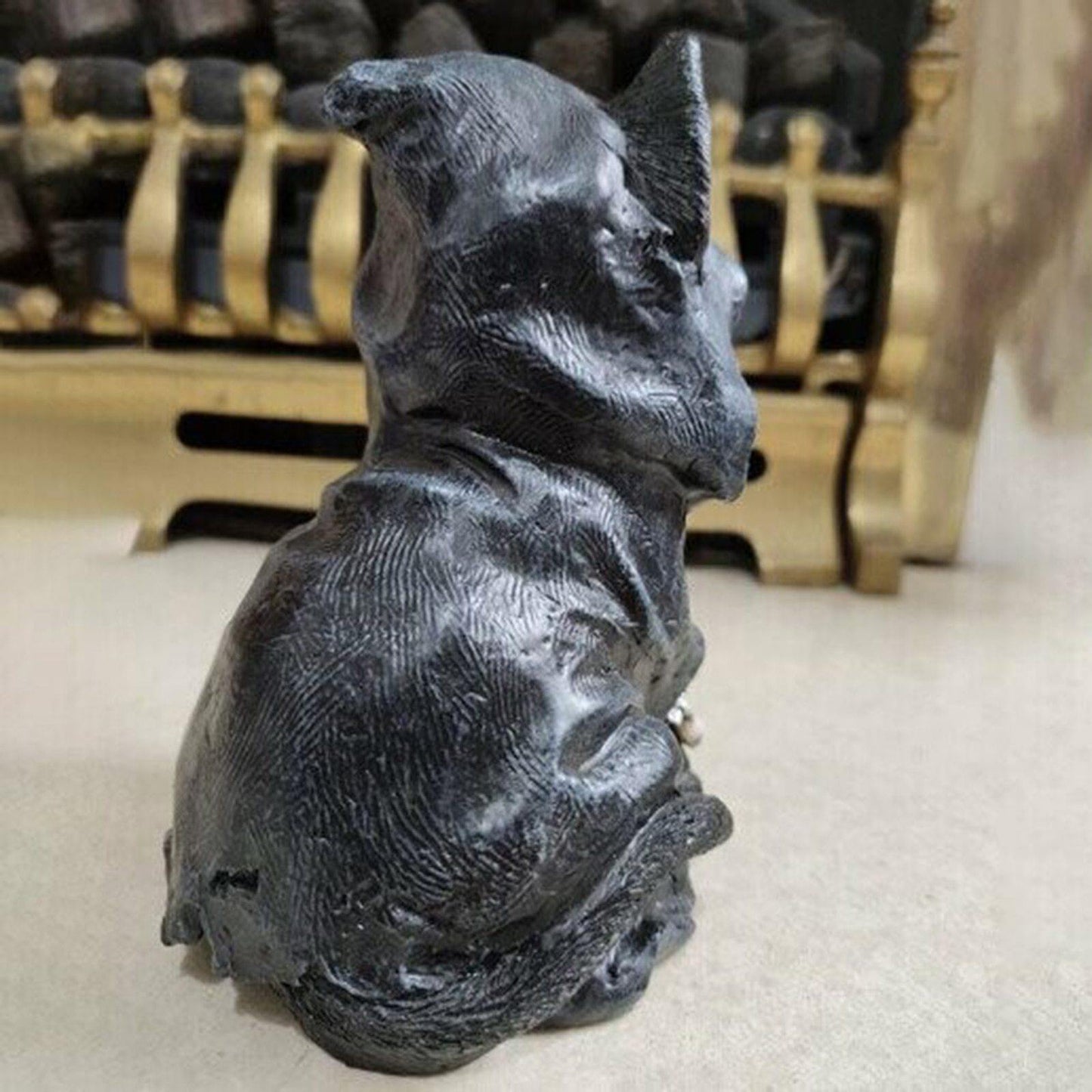 Resin Svart Katt Staty Dekor | Veska