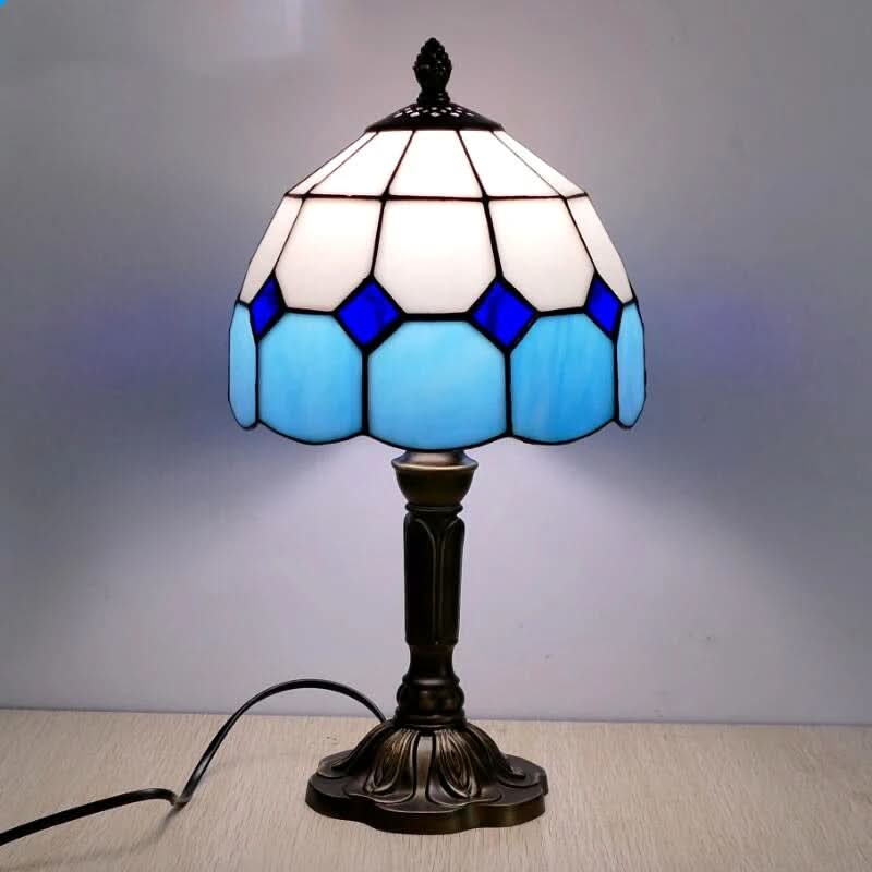 Retro Barock Tiffany Glas LED Bordslampa E27 | Veska B