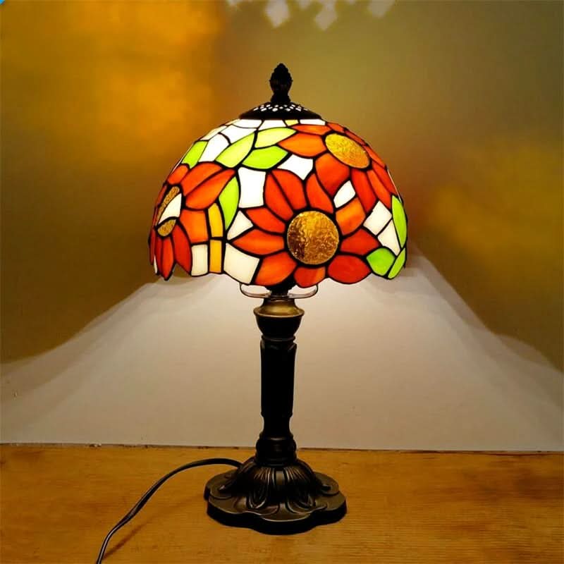 Retro Barock Tiffany Glas LED Bordslampa E27 | Veska E