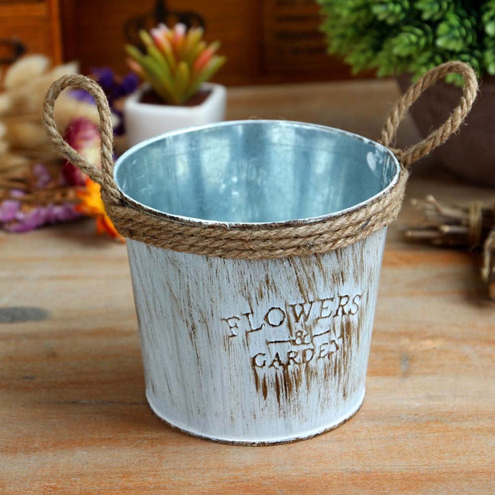 Retro Järn Veskaomma Bucket Torkade Veskaommor Vas Dekoration Veskaomkruka | Veska