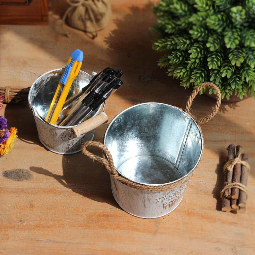 Retro Järn Veskaomma Bucket Torkade Veskaommor Vas Dekoration Veskaomkruka | Veska