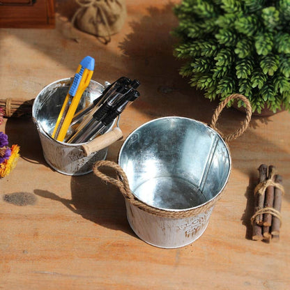 Retro Järn Veskaomma Bucket Torkade Veskaommor Vas Dekoration Veskaomkruka | Veska