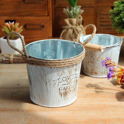 Retro Järn Veskaomma Bucket Torkade Veskaommor Vas Dekoration Veskaomkruka | Veska