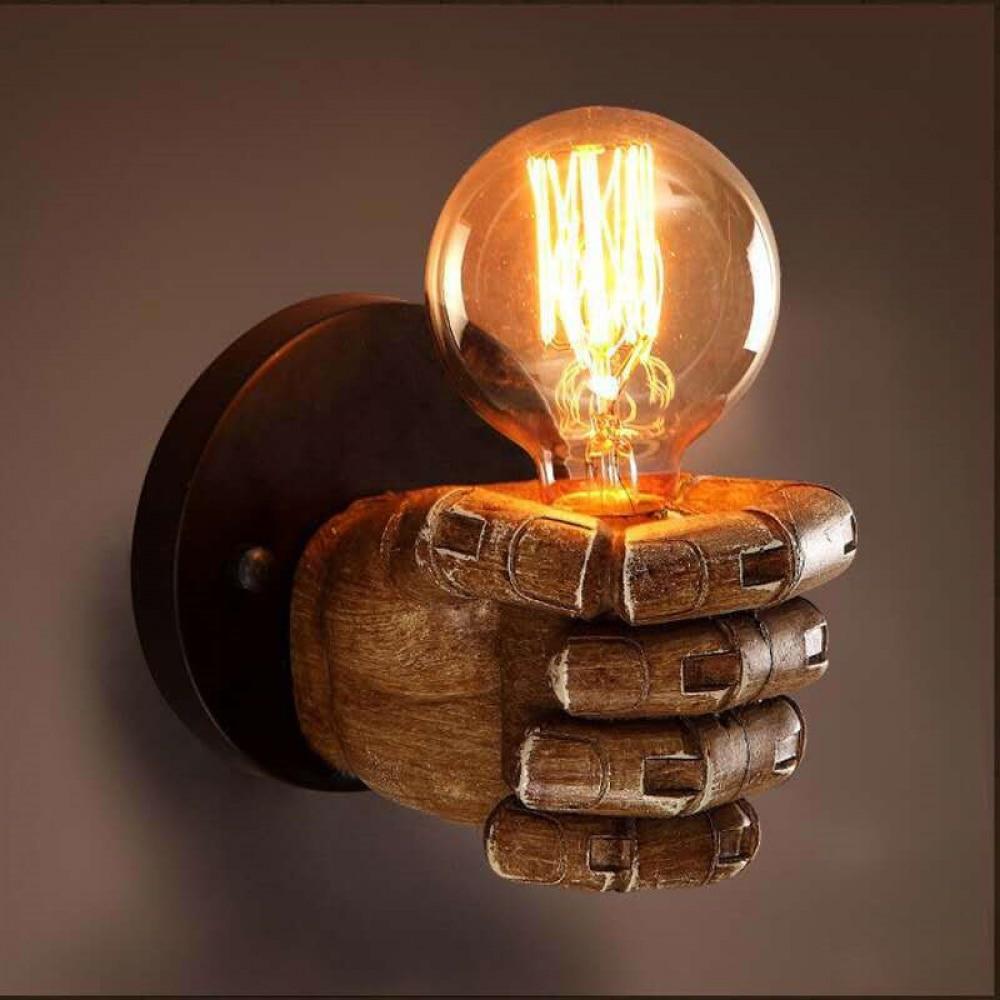 Retro kreativ vägglampa | Veska Brun Vänster hand