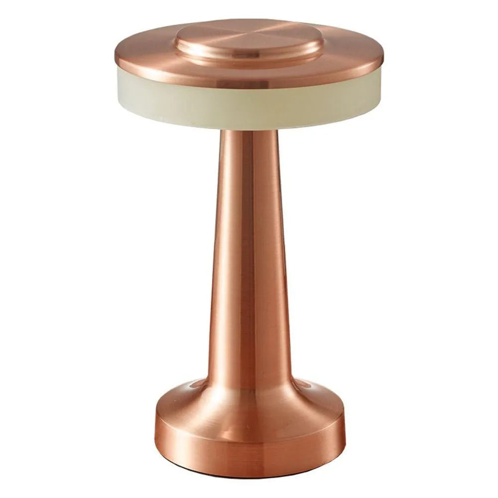 Retro LED Bordslampa USB-uppladdningsbar Oändligt dimbar Nattlampa Campinglampa Lämplig för Bar LampaSovrum Omnämnd Ljus | Veska Roséguld