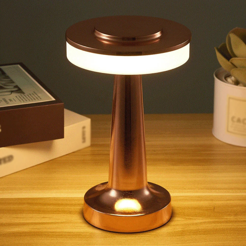 Retro LED Bordslampa USB-uppladdningsbar Oändligt dimbar Nattlampa Campinglampa Lämplig för Bar LampaSovrum Omnämnd Ljus | Veska