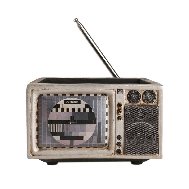 Retro Radio TV Succulent Pot | Veska Brun television