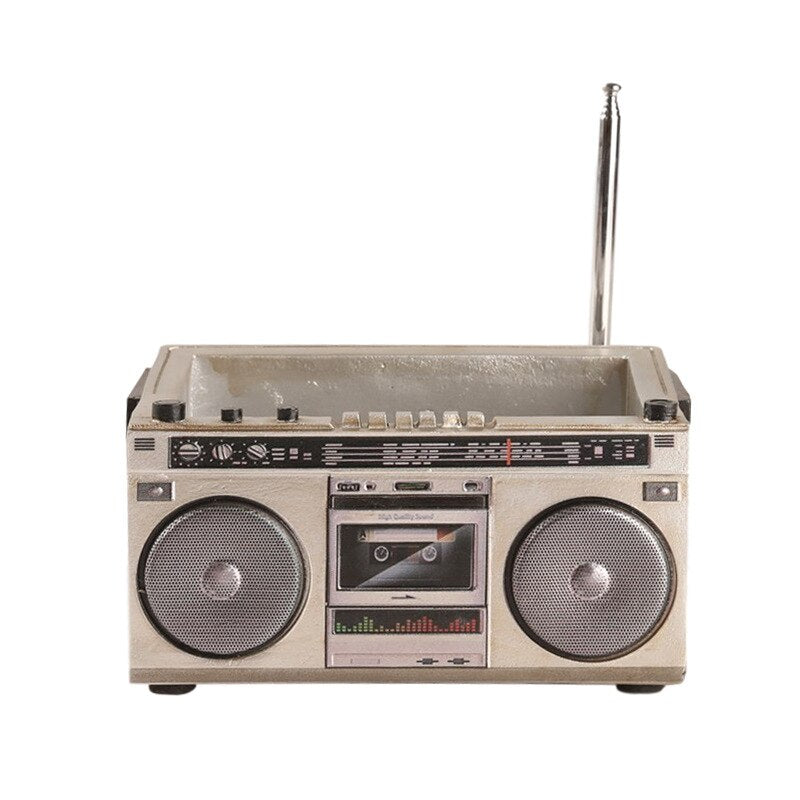 Retro Radio TV Succulent Pot | Veska Guld Radio