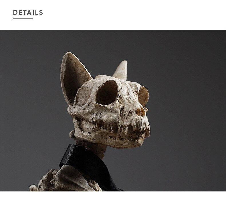 Retro Skull Dog Statue | Veska