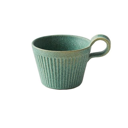 Retro Stil Handgjord Mugg | Veska Grön 7.5x10cm 2.9"x3.9"