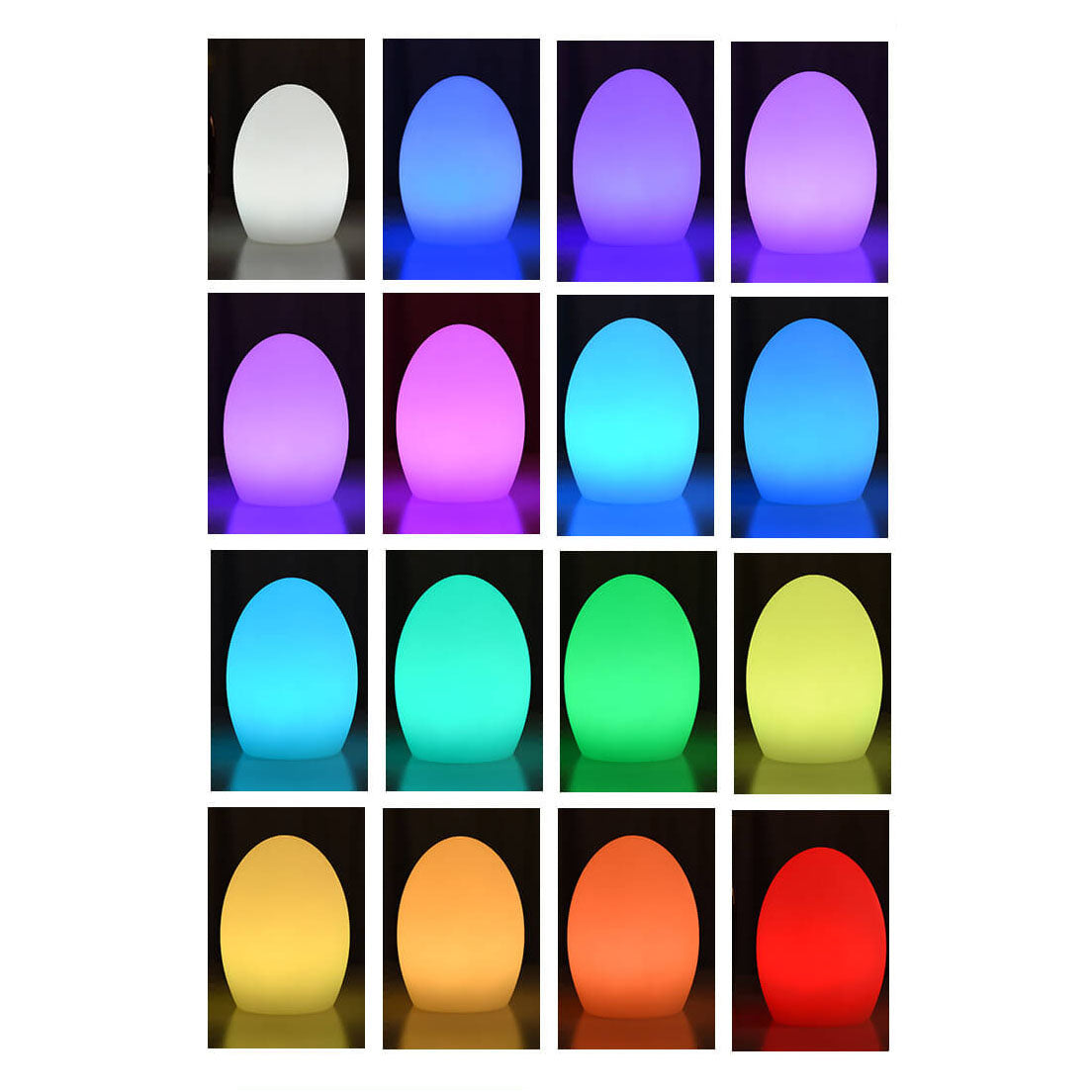 RGB ABS Äggformad LED Dekorativ Bordslampa | Veska