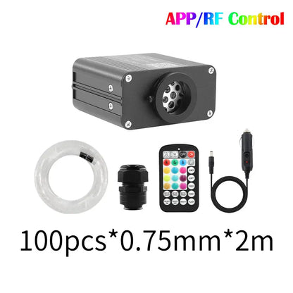 RGB Fade Fiber Optic Tak Atmosfärsljus | Veska 100st 0,75mm 2m