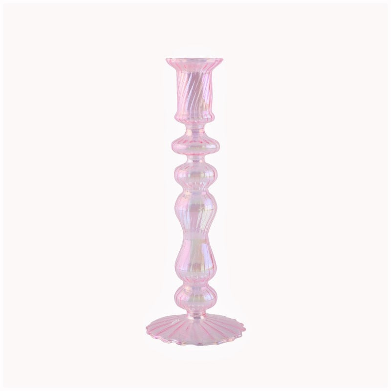 Ribbade Glasljushållare - Sjöjungfru | Veska Medium Pink