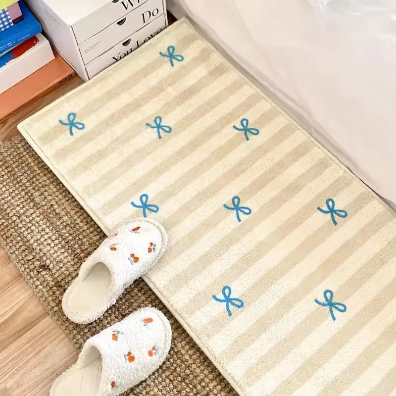 Ribbon Stripe Rug | Veska Himmelsblå band
