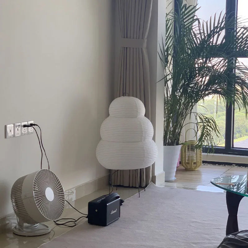 Rispapper bordslampa för kontor och vardagsrum - Justerbart, varmt ljus för stilfull inomhusbelysning | Veska