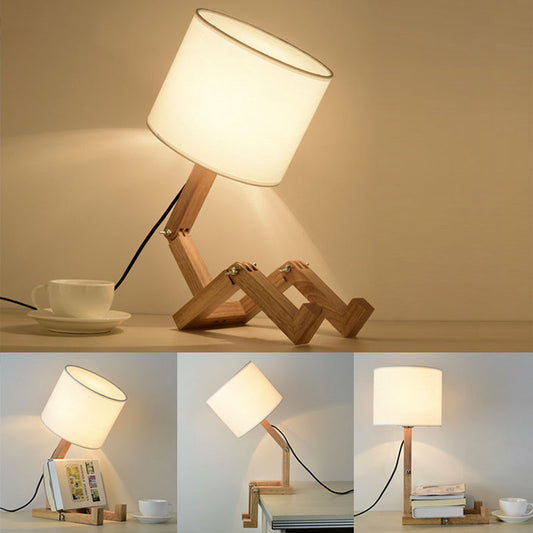 Robot Form Trä Bordslampa | Veska