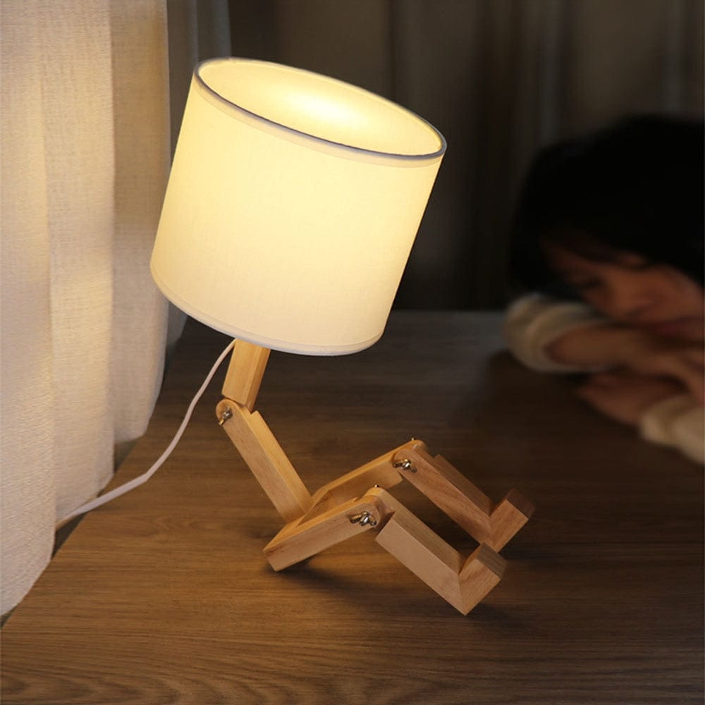 Robot Trä Bordslampa | Veska