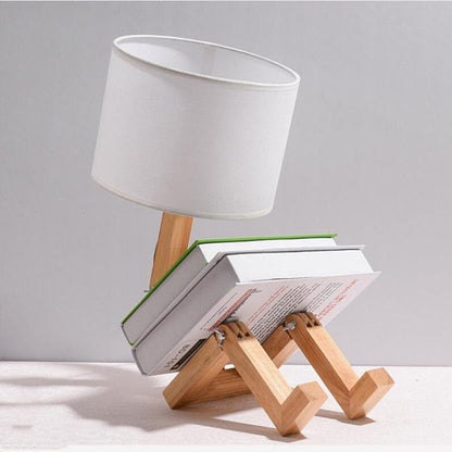 Robot Trä Bordslampa | Veska