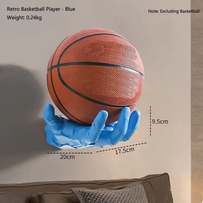 Robotisk hand basketväggmonterad rack | Veska Blå