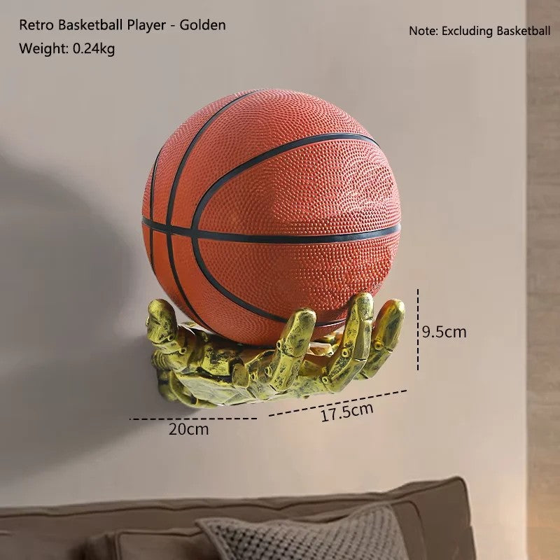 Robotisk hand basketväggmonterad rack | Veska Guld