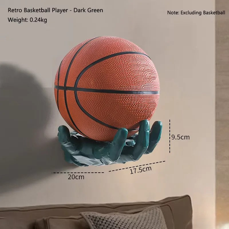 Robotisk hand basketväggmonterad rack | Veska Mörkgrön
