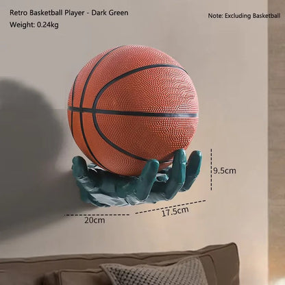Robotisk hand basketväggmonterad rack | Veska Mörkgrön