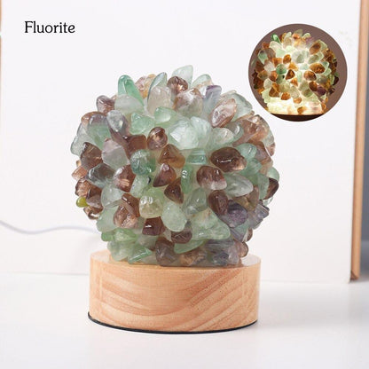 Rock Quartz Crystal Lamp | Veska Fluorit