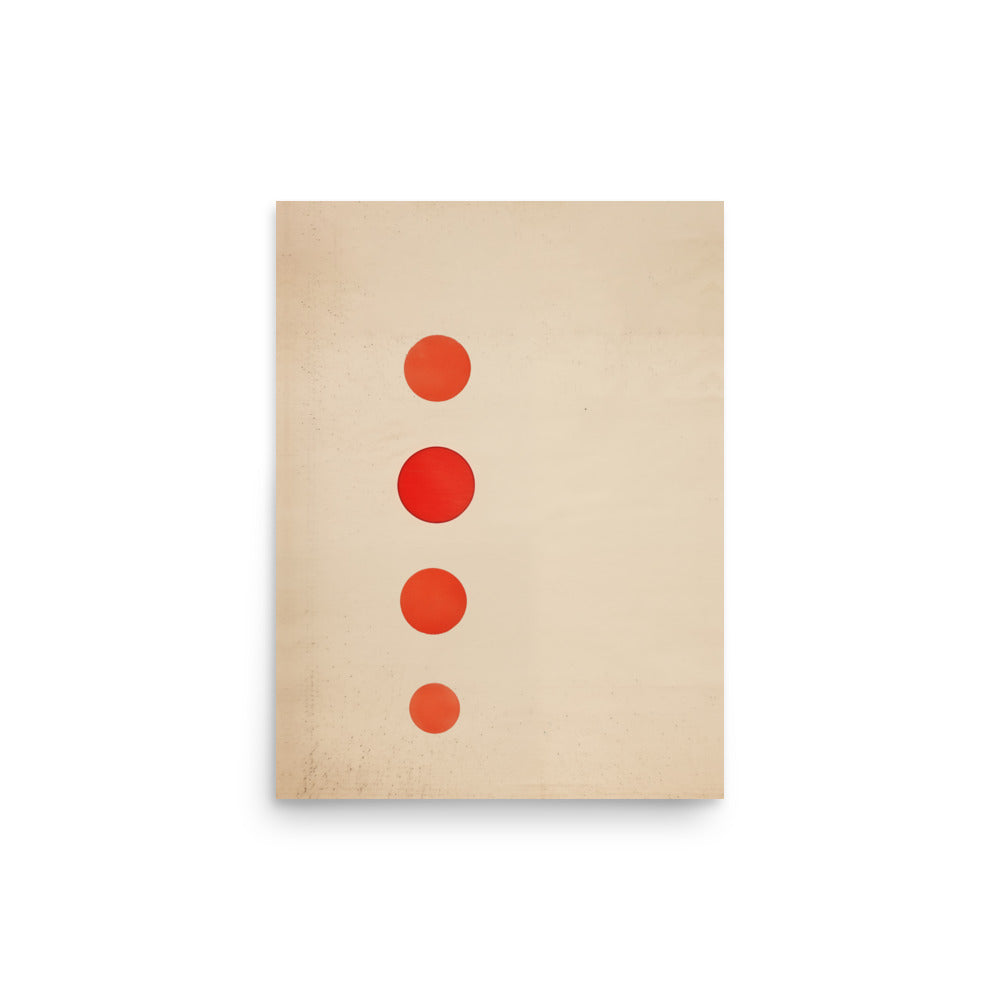 Röda prickar 1 | Veska 12″×16″