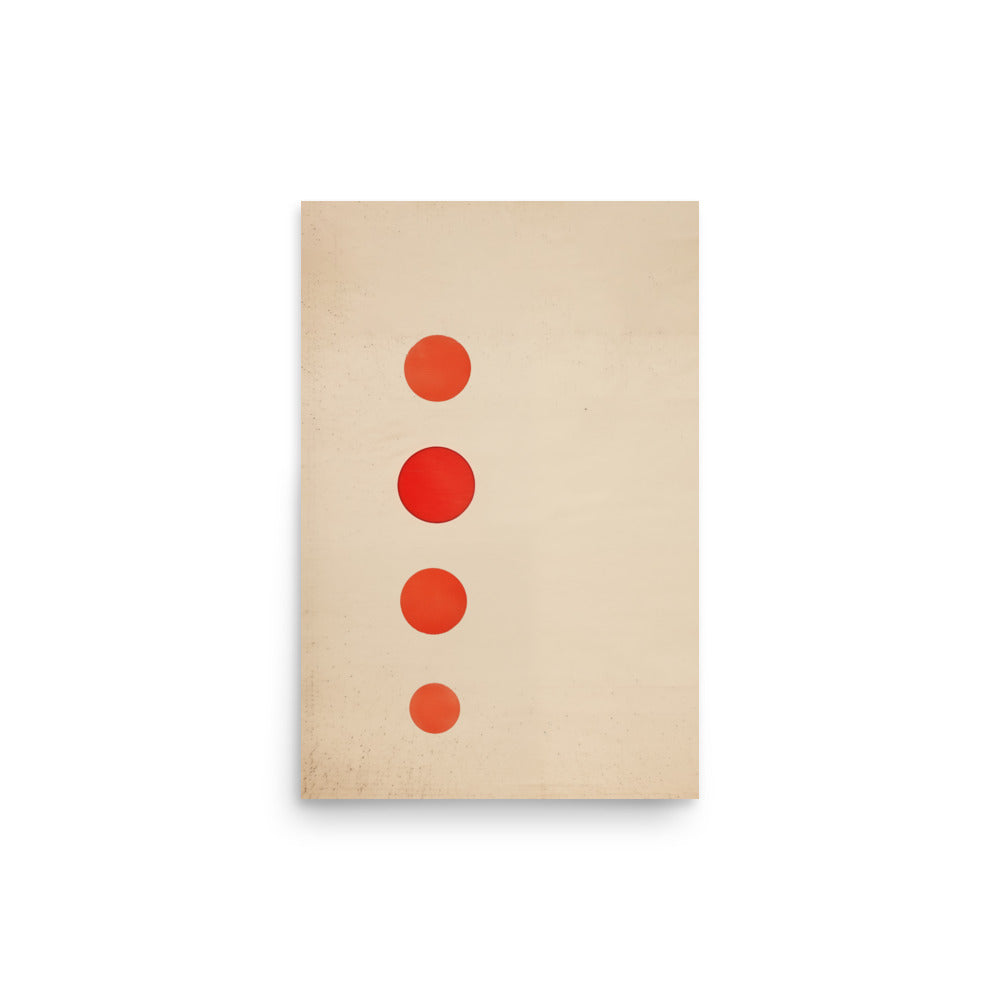 Röda prickar 1 | Veska 12″×18″