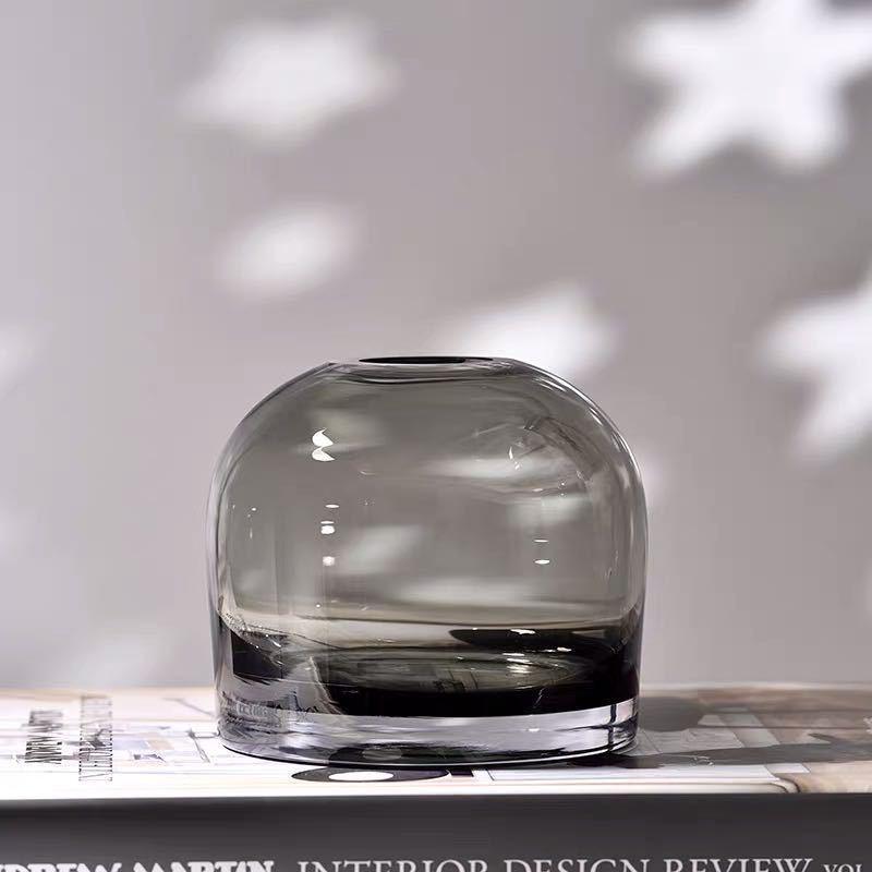 Rökig Glas Vas Svart Rök | Veska Medium