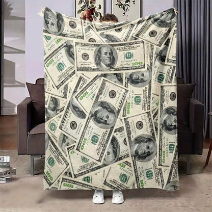 Roligt Pengar Pengar Mjuk Soffa Filt | Veska 130x150cm