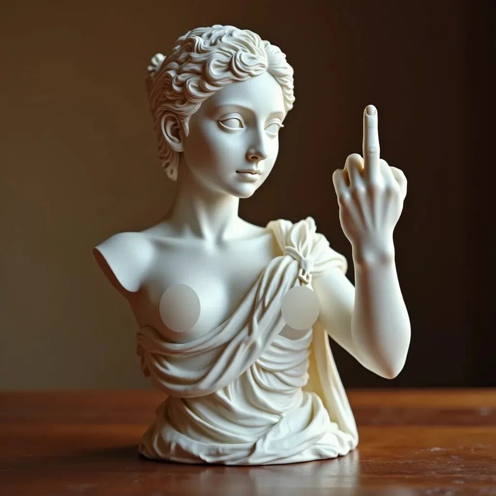 Roman Bust Mittfinger Heminredning | Veska A