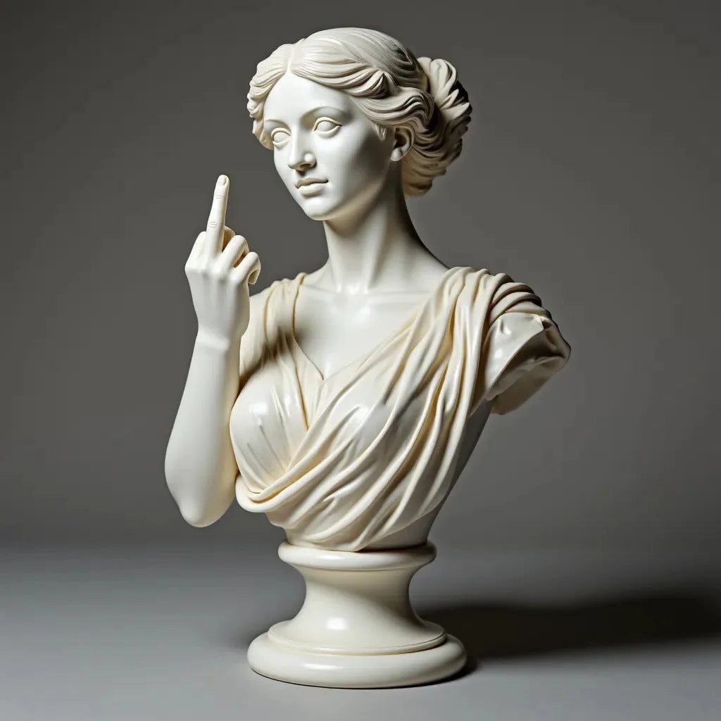 Roman Bust Mittfinger Heminredning | Veska D