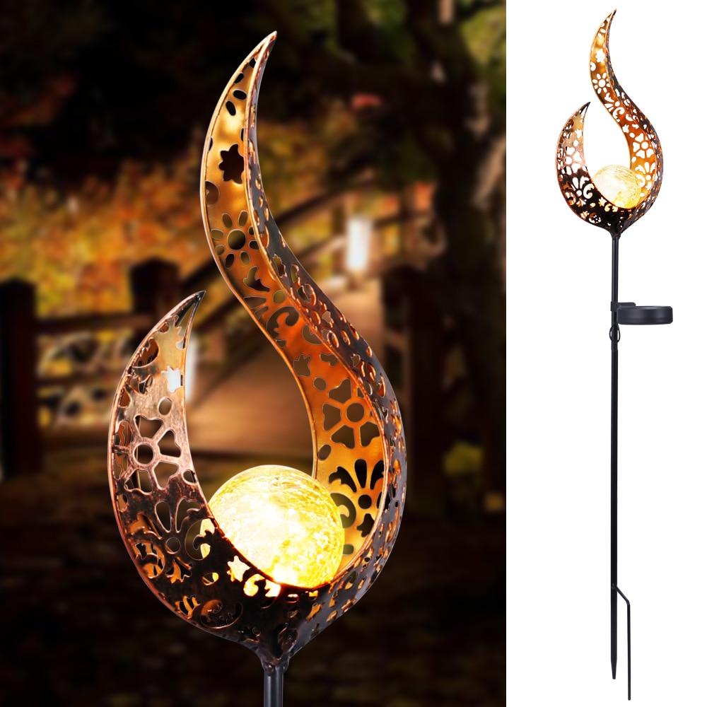 Romantisk Solar Crackle Trädgårdslampa | Veska