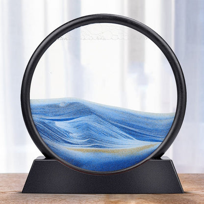 Rörlig Sand Glas Konst | Veska Blå Sand