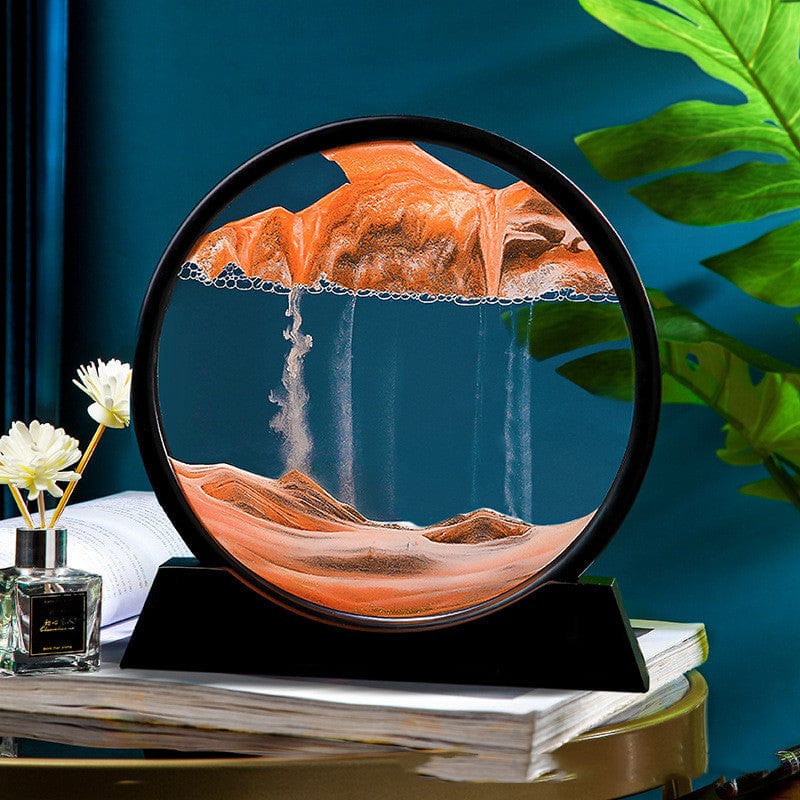 Rörlig Sand Glas Konst | Veska Orange Sand