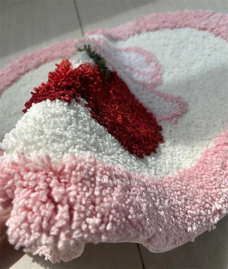 Rosa Båge Hjärta Tufsad Matta | Veska