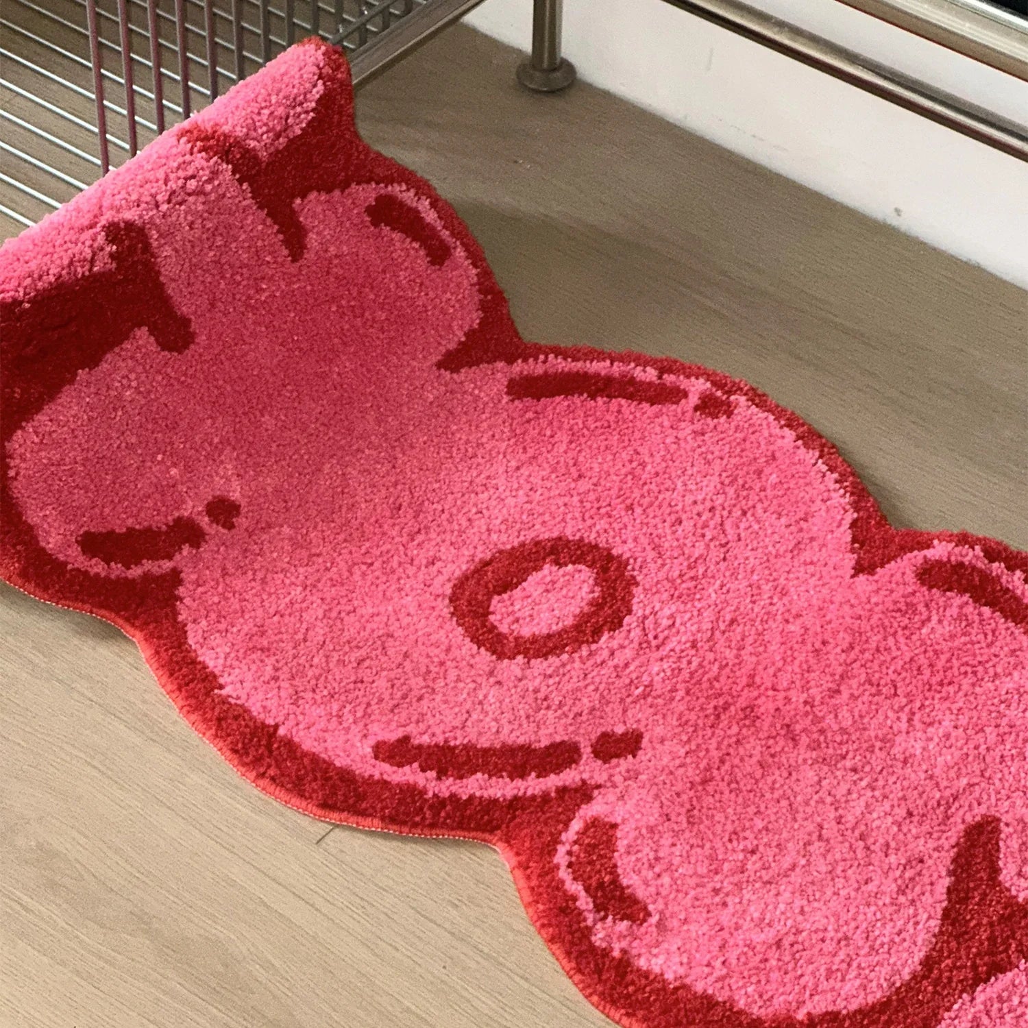 Rosa tuftad "HOME" ballongtextmatta | Veska