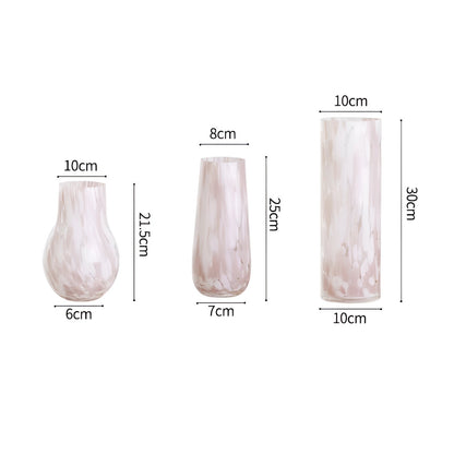 Rose Marmor Effekts Glasvas | Veska