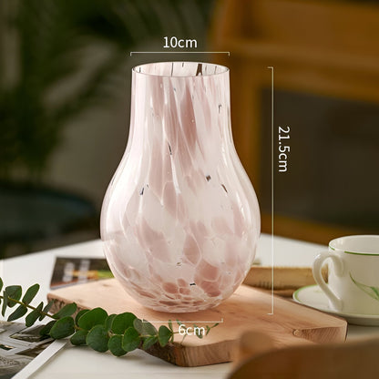 Rose Marmor Effekts Glasvas | Veska Liten