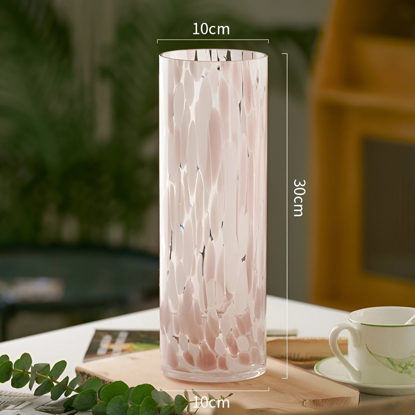 Rose Marmor Effekts Glasvas | Veska Stor
