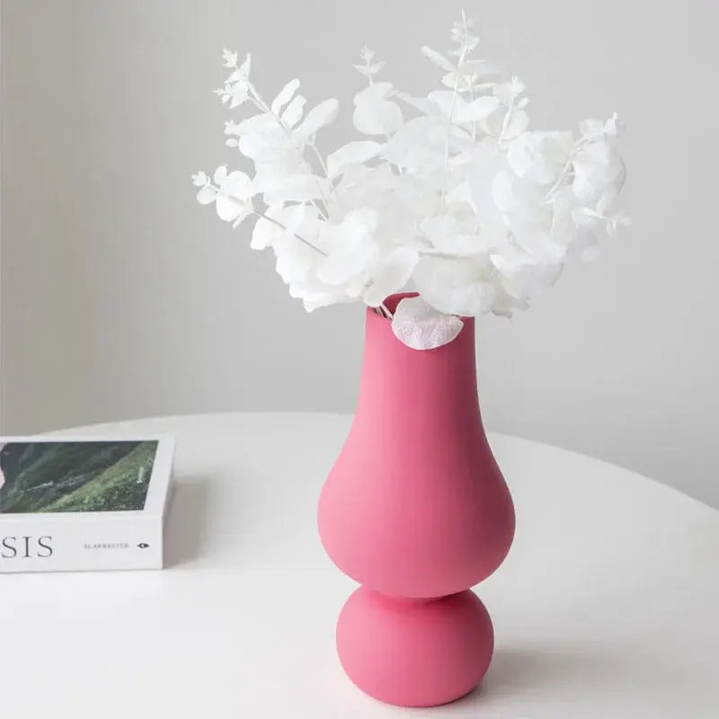 RoséCurve Abstrakt Keramikkruka i Fuchsias | Veska