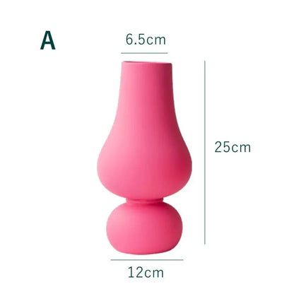 RoséCurve Abstrakt Keramikkruka i Fuchsias | Veska Tulpan