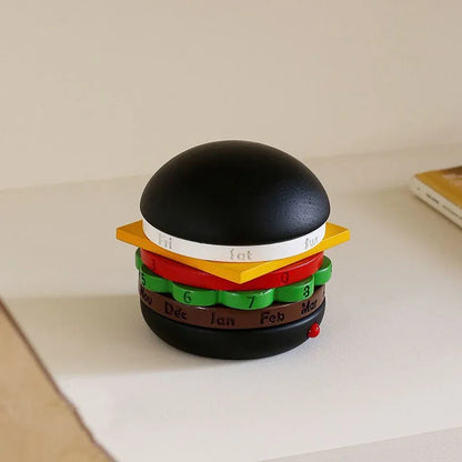 Rotera Trä Hamburger Dekorativ Kalender | Veska Trä färg