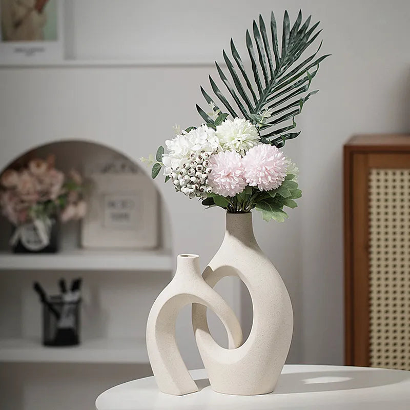 Royallure Minimalistiska Moderna Vaser Par - Elegant Keramisk Dekoration | Veska