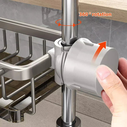 Royallure Premium Aluminium Disk Organisatör Platsbesparande Kök Förvaringshylla för Svampar, Tvål och Borstar Enkel Installation & Snabbtorkande Design | Veska