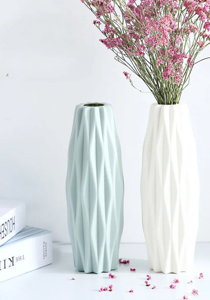 Royelux Diamond PlastVeskaommvaser - Modern Imitation Keramik Kruka | Veska