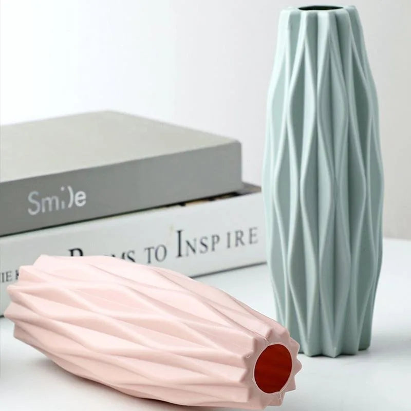 Royelux Diamond PlastVeskaommvaser - Modern Imitation Keramik Kruka | Veska