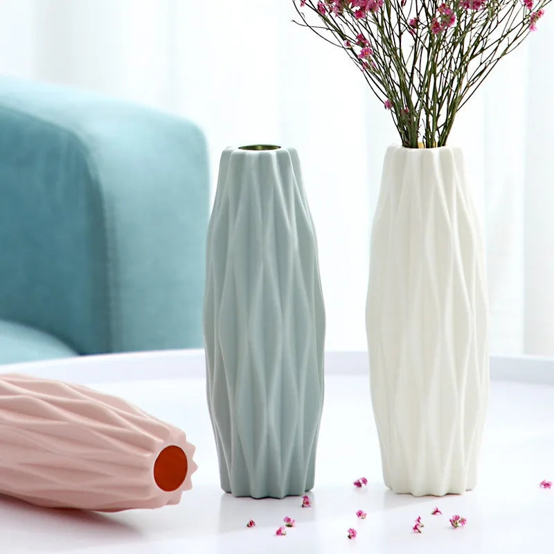 Royelux Diamond PlastVeskaommvaser - Modern Imitation Keramik Kruka | Veska