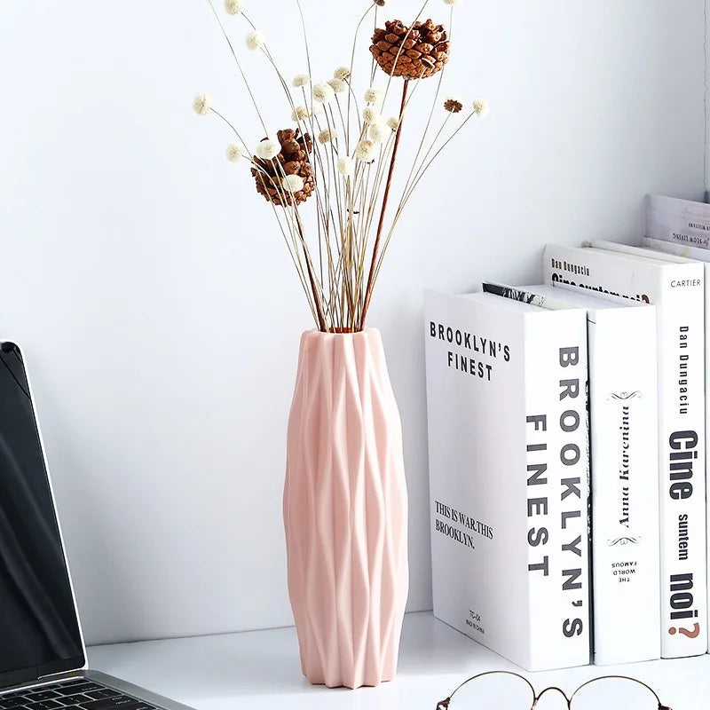 Royelux Diamond PlastVeskaommvaser - Modern Imitation Keramik Kruka | Veska
